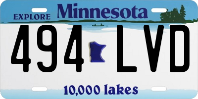 MN license plate 494LVD