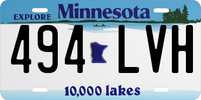 MN license plate 494LVH