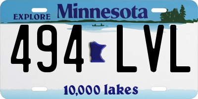 MN license plate 494LVL
