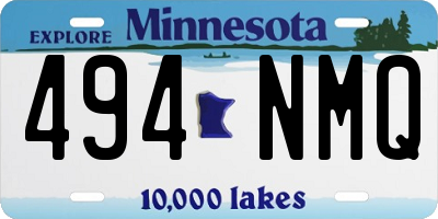 MN license plate 494NMQ