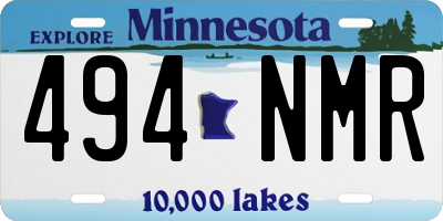 MN license plate 494NMR