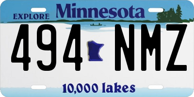 MN license plate 494NMZ