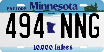 MN license plate 494NNG