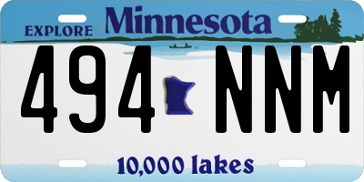 MN license plate 494NNM