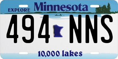 MN license plate 494NNS