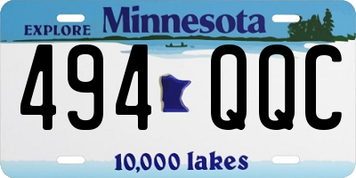 MN license plate 494QQC