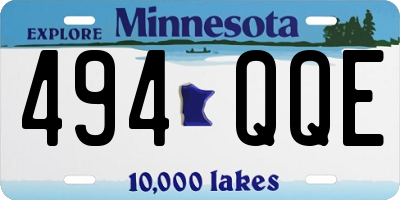 MN license plate 494QQE