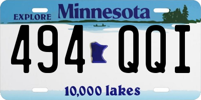 MN license plate 494QQI