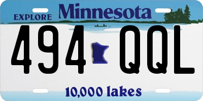 MN license plate 494QQL