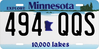 MN license plate 494QQS