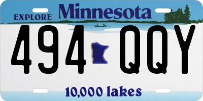 MN license plate 494QQY