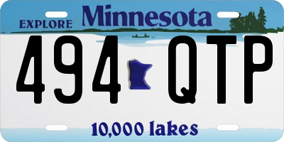 MN license plate 494QTP