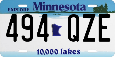MN license plate 494QZE