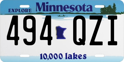 MN license plate 494QZI