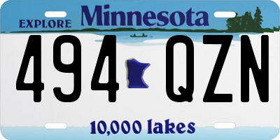 MN license plate 494QZN