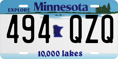 MN license plate 494QZQ