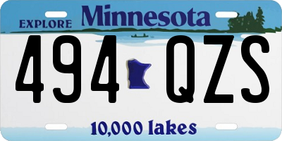 MN license plate 494QZS