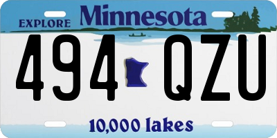 MN license plate 494QZU