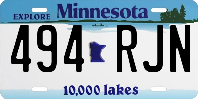 MN license plate 494RJN