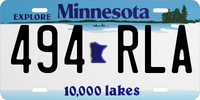 MN license plate 494RLA