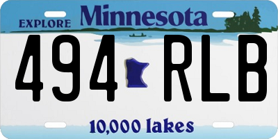 MN license plate 494RLB