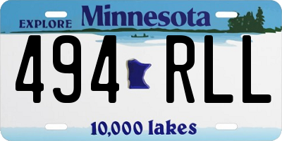 MN license plate 494RLL