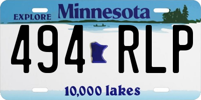 MN license plate 494RLP