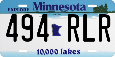 MN license plate 494RLR