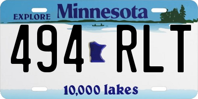 MN license plate 494RLT
