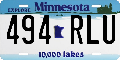 MN license plate 494RLU
