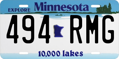 MN license plate 494RMG