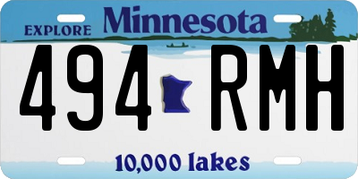 MN license plate 494RMH