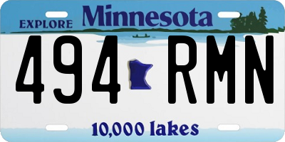 MN license plate 494RMN