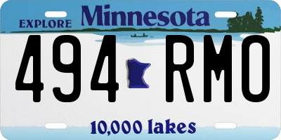 MN license plate 494RMO