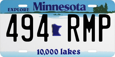 MN license plate 494RMP
