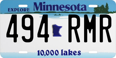 MN license plate 494RMR