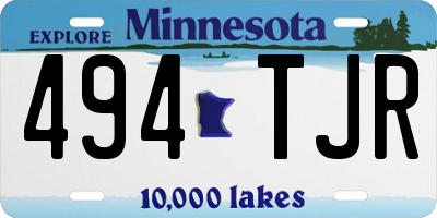 MN license plate 494TJR