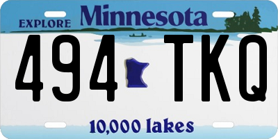 MN license plate 494TKQ