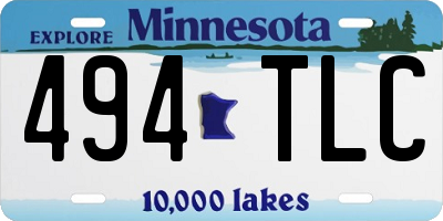 MN license plate 494TLC