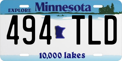 MN license plate 494TLD