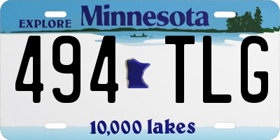 MN license plate 494TLG
