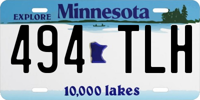 MN license plate 494TLH