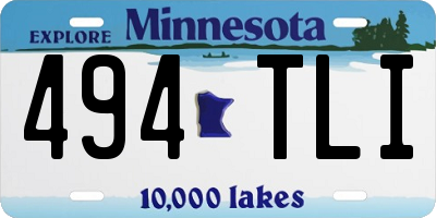 MN license plate 494TLI