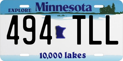 MN license plate 494TLL