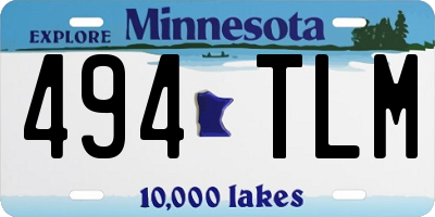 MN license plate 494TLM