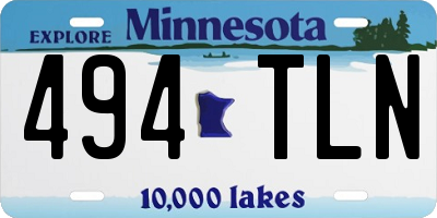 MN license plate 494TLN