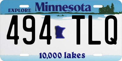 MN license plate 494TLQ