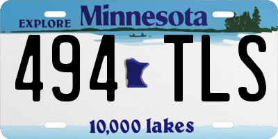 MN license plate 494TLS
