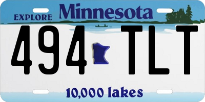 MN license plate 494TLT
