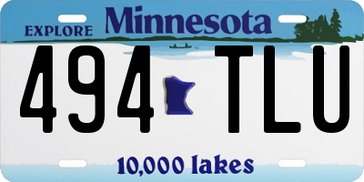 MN license plate 494TLU